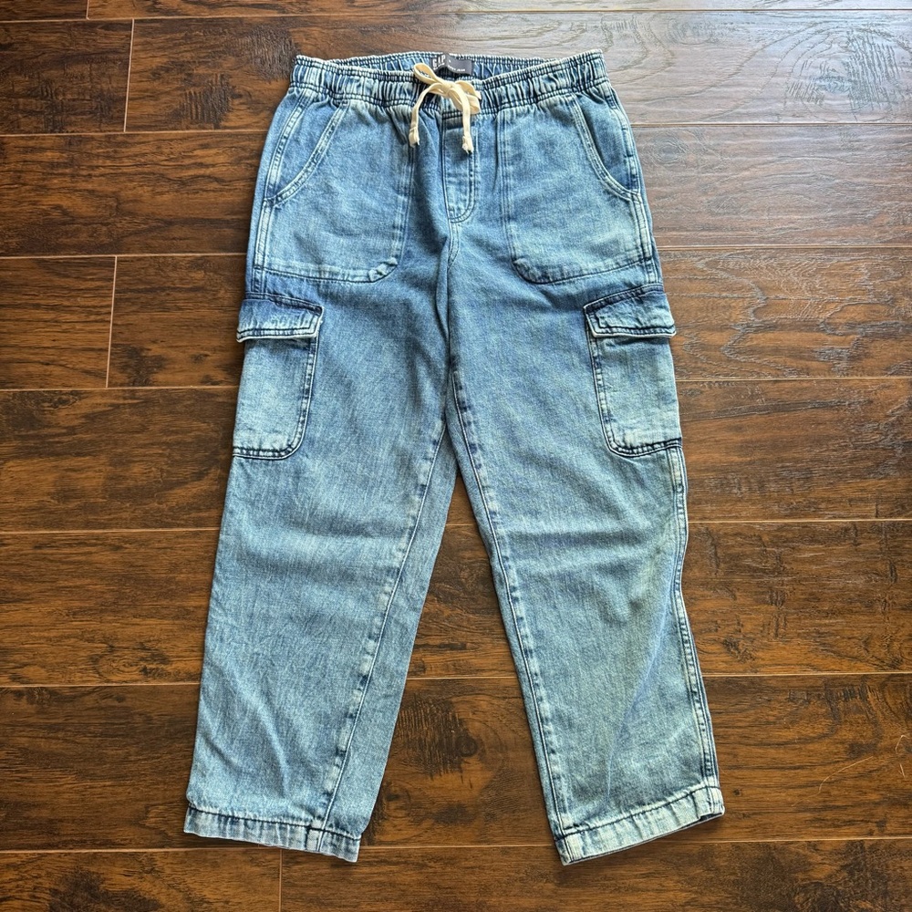 GAP Women's Size Small Mid Rise Easy Cargo Jeans
